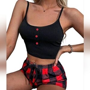 New! Junior's Pajama Shorts Set Size S